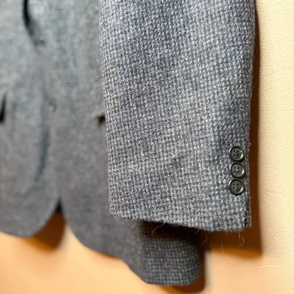 Barrington Vintage Men's Wool Suit Coat 2 Button Single Brst Dark Blue Size 42L